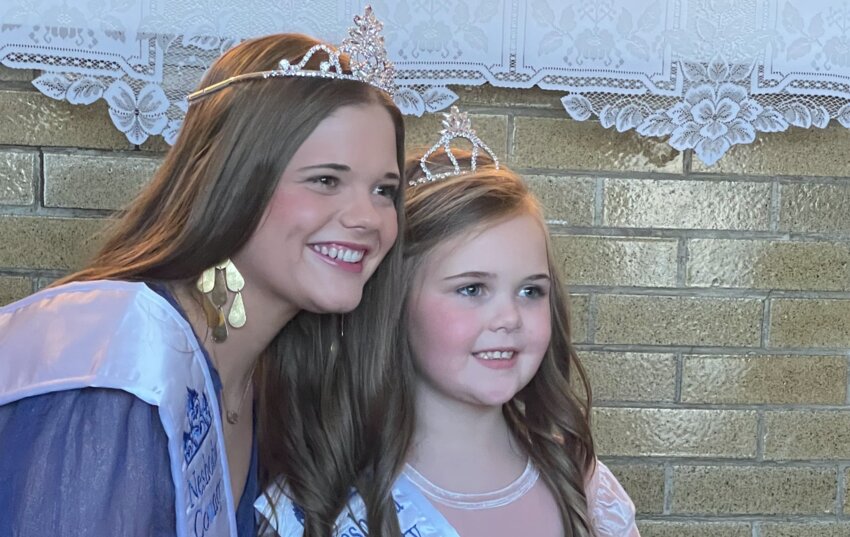 Representing Neshoba County in the Miss Hospitality Pageant are Kara Daly and her Little Miss Hospitality, Sellers Richardson.
